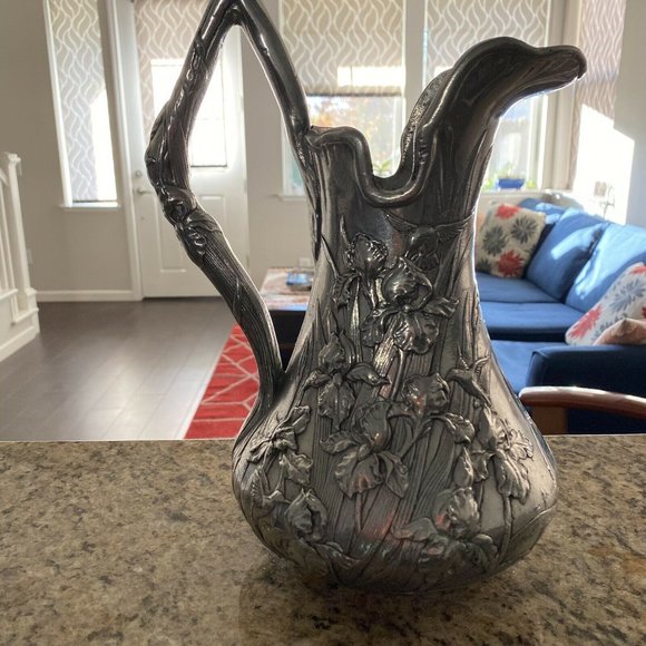 Arthur Court Silver Floral Pitcher - Picture 7 of 8